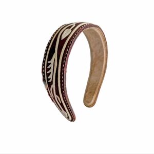 Vintage Handmade Real Leather Tooled Embroidered Western Boho Headband